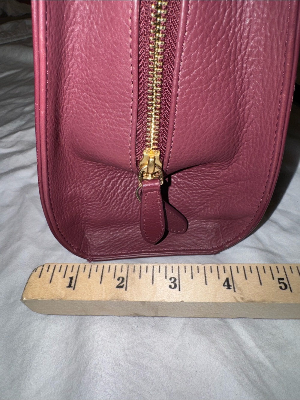 Radley London Dark Cherry Burgundy Leather Satchel Top Handle Crossbody - Picture 9 of 11